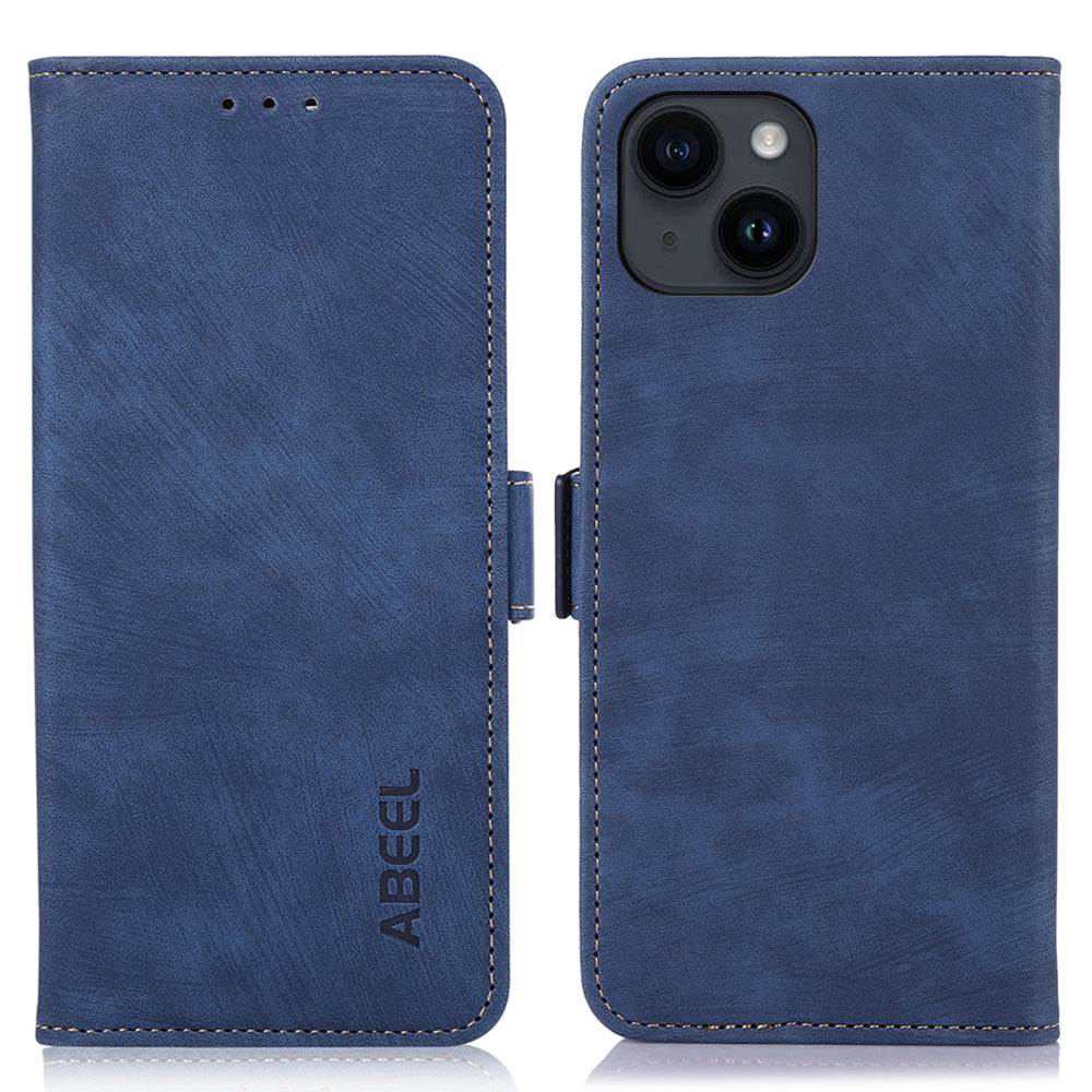 ABEEL For iPhone 15 Retro Texture PU kožený kryt na peněženku Pouzdro na mobilní telefon ABEEL For iPhone 15 Retro Texture PU kožený kryt na peněženku Pouzdro na mobilní telefon